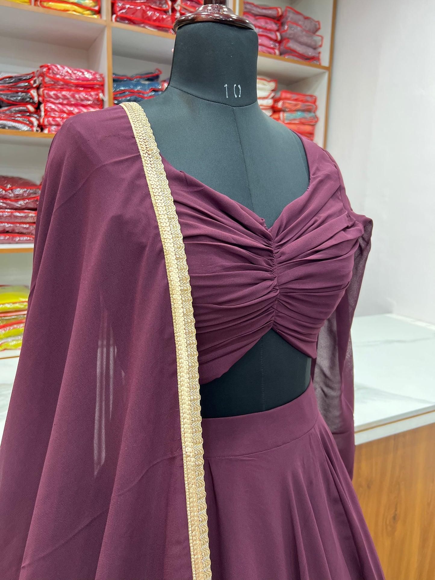 Latest Stitched Lehenga choli Dupatta Set for function wear