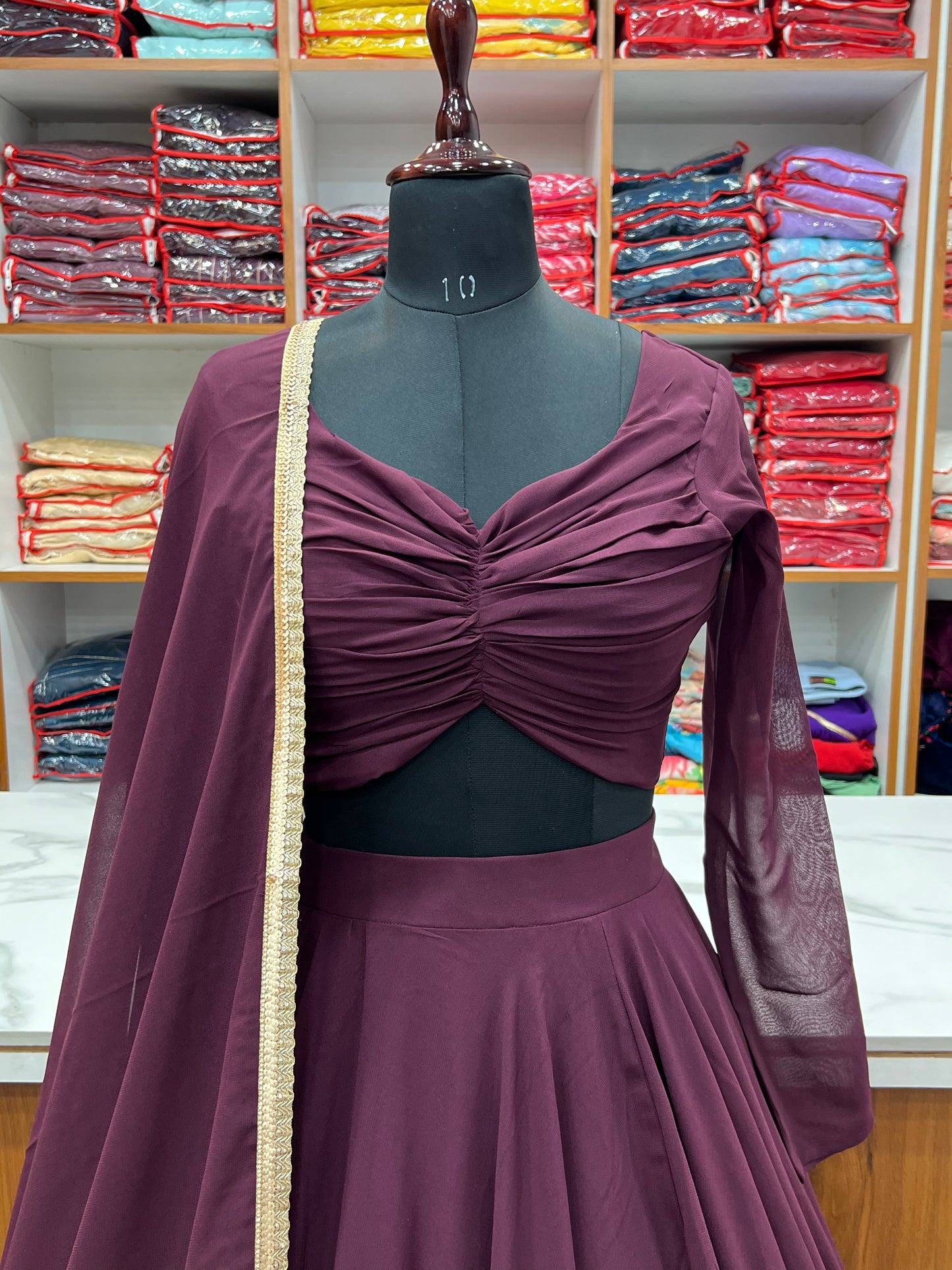 Latest Stitched Lehenga choli Dupatta Set for function wear