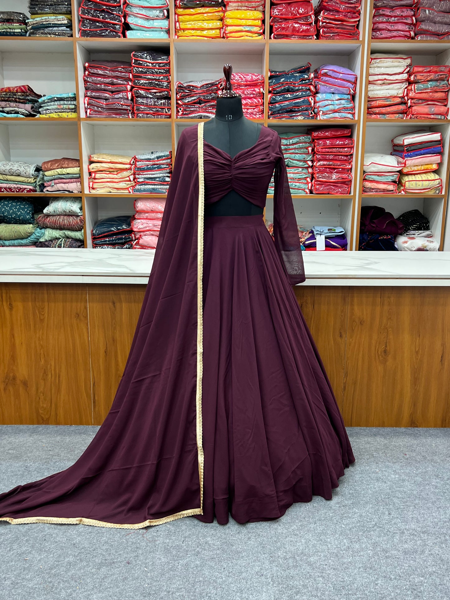 Latest Stitched Lehenga choli Dupatta Set for function wear