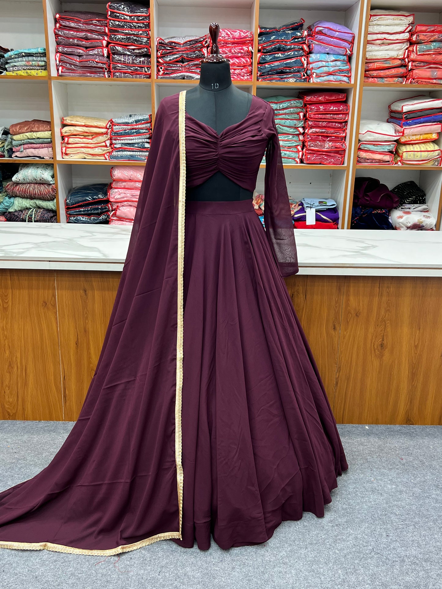 Latest Stitched Lehenga choli Dupatta Set for function wear