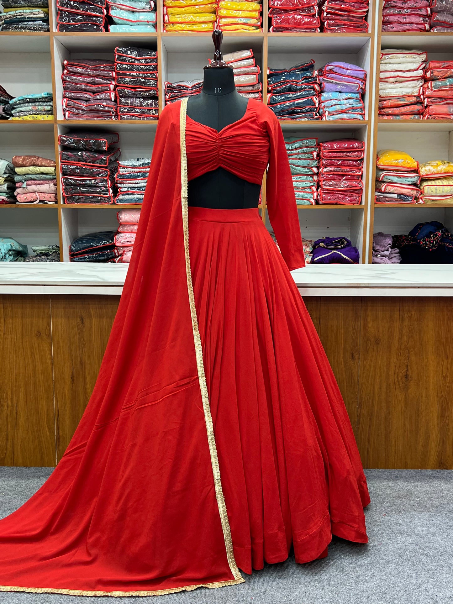 Latest Stitched Lehenga choli Dupatta Set for function wear
