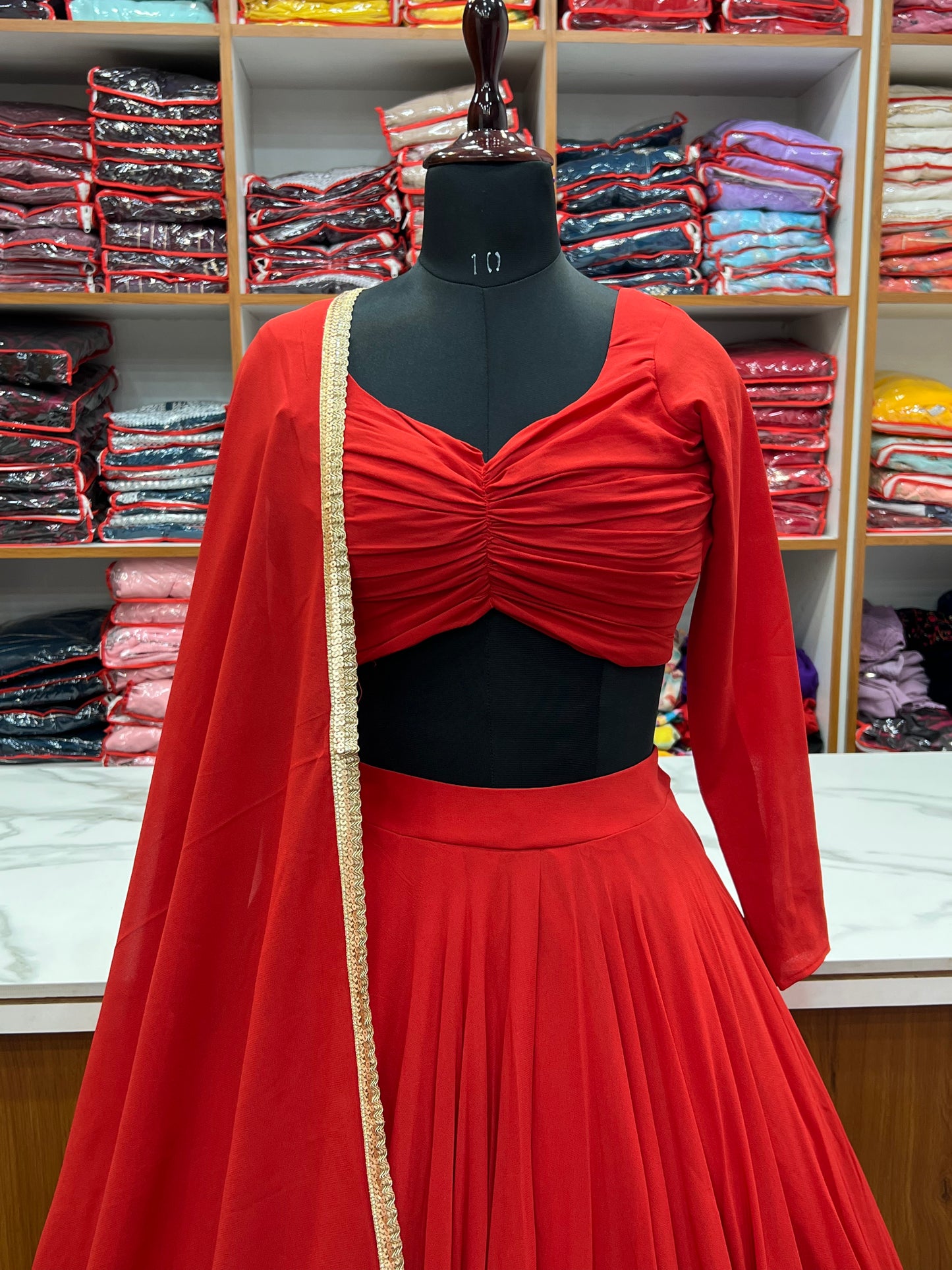 Latest Stitched Lehenga choli Dupatta Set for function wear