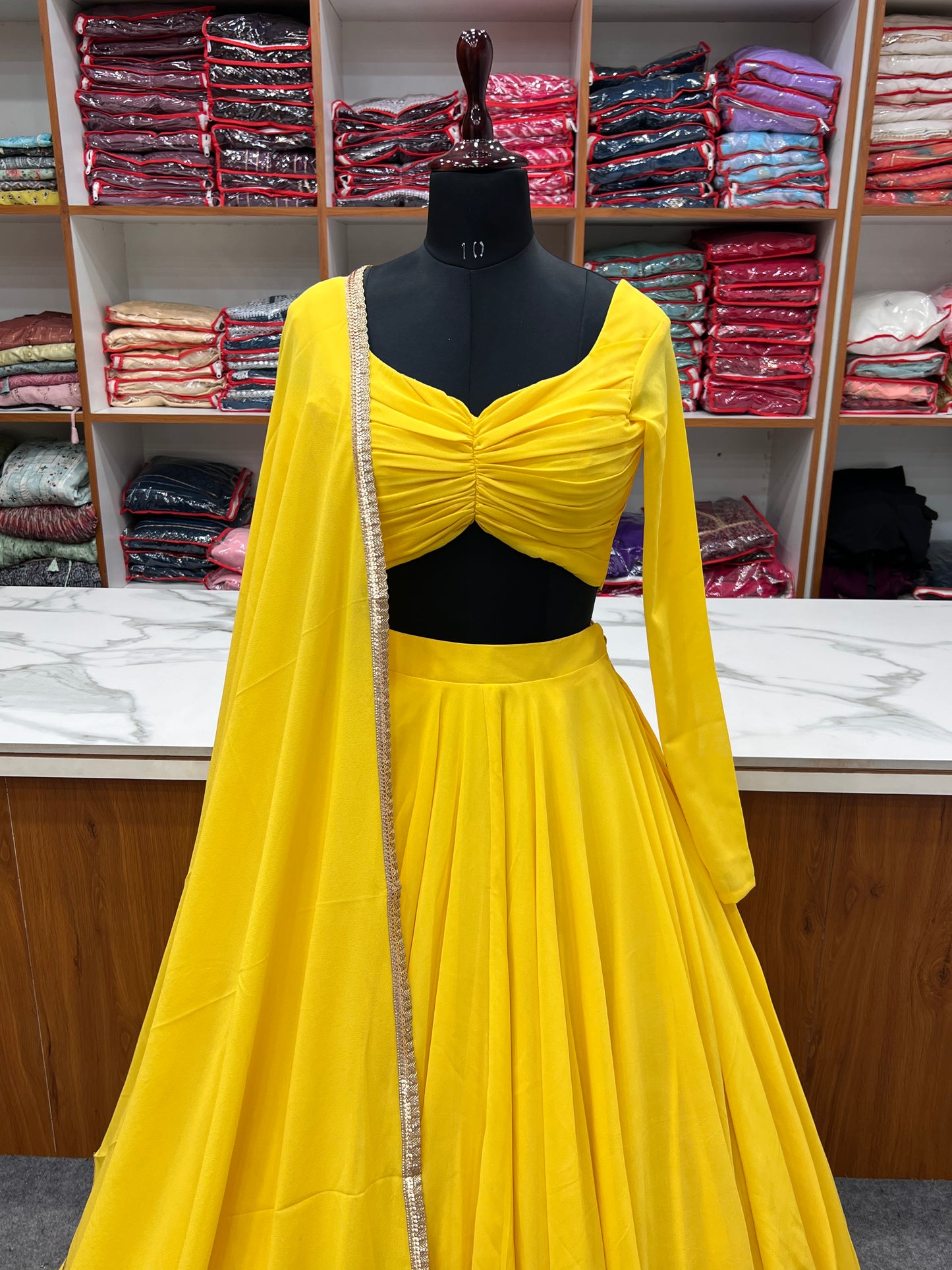 Latest Stitched Lehenga choli Dupatta Set for function wear