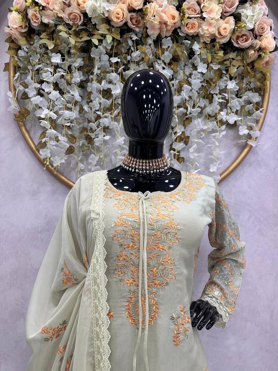Mehendi Green Color Sequence Work Tibby Silk Salwar Suit
