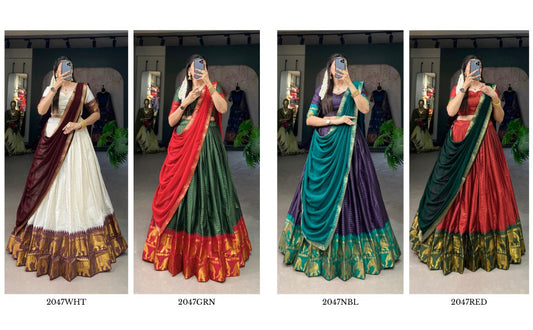 Function Wear Cotton Lehenga Choli With Dupatta