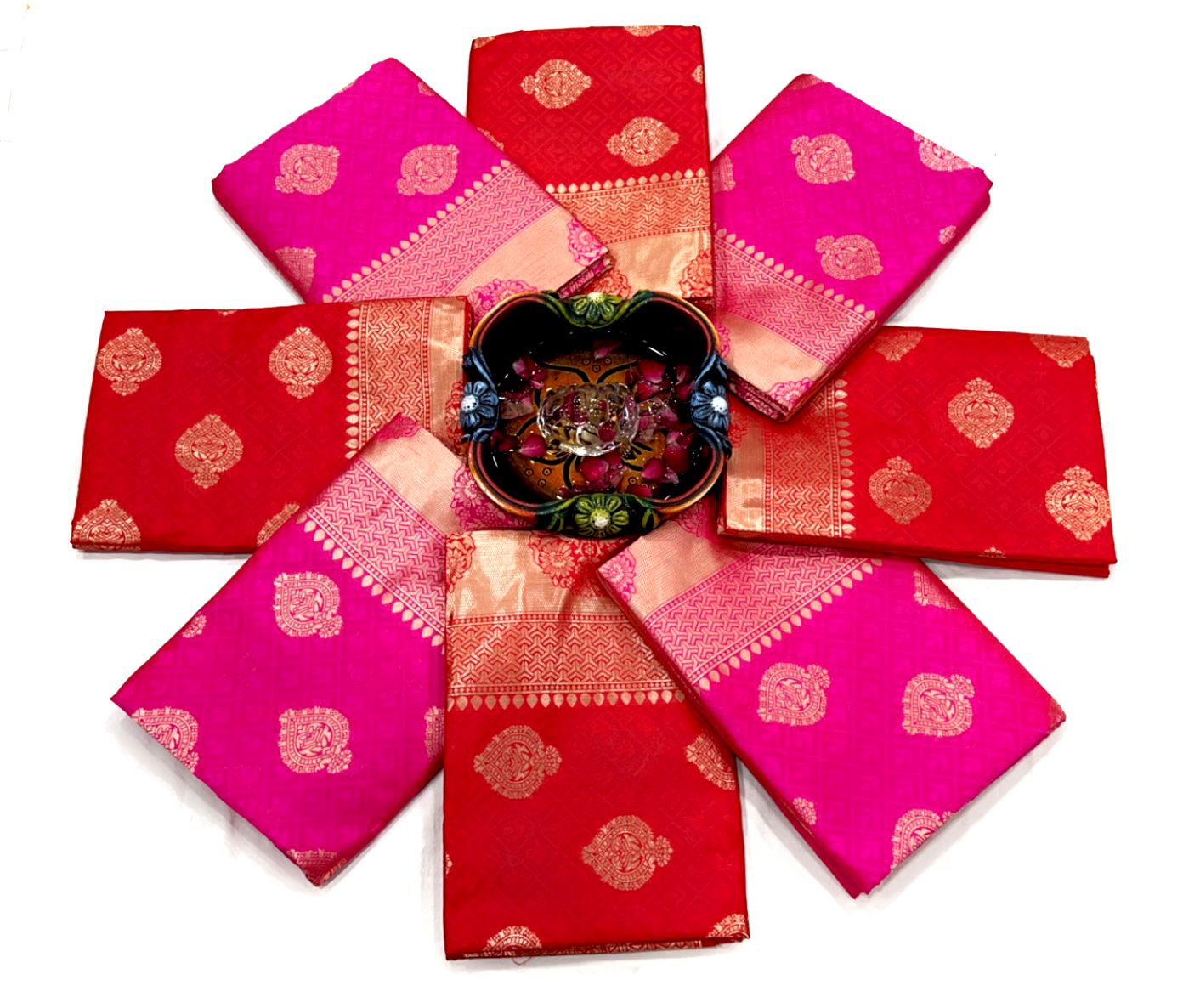 Soft Lichi Silk Jacquard Party Wear Saree with rich pallu