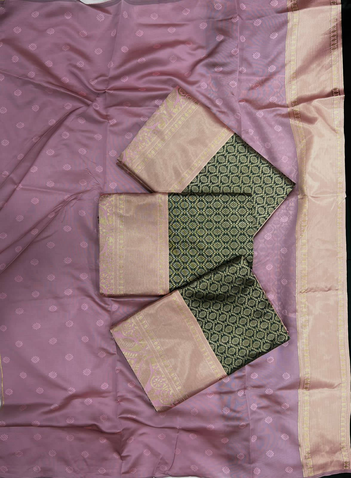 Party Wear Jacquard silk rich pallu saree with blouse