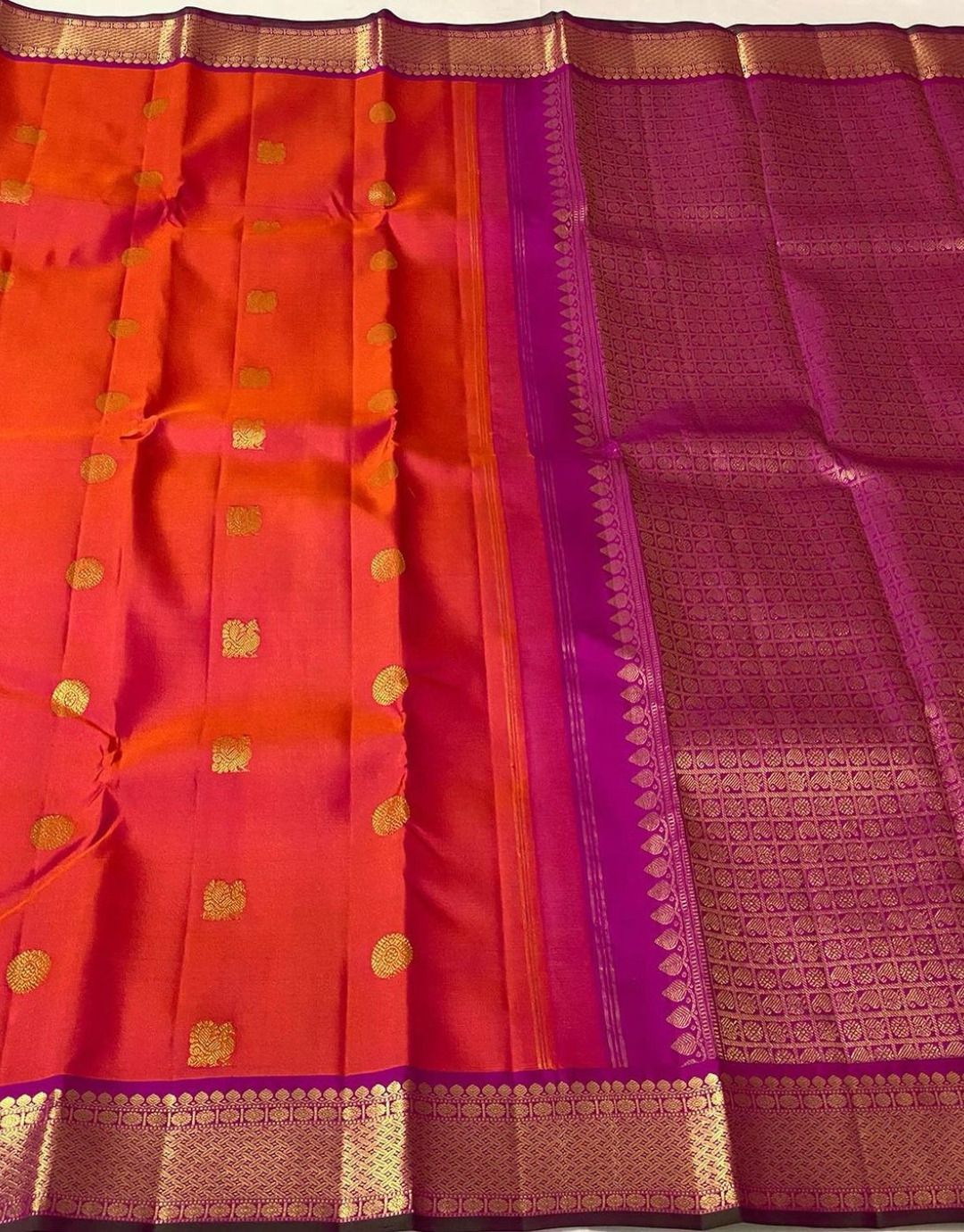 Latest Jacquard silk rich pallu saree with blouse