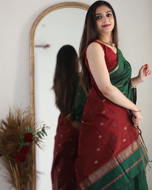 Latest slub Soft Cotton Rich pallu with jacquard saree with blouse