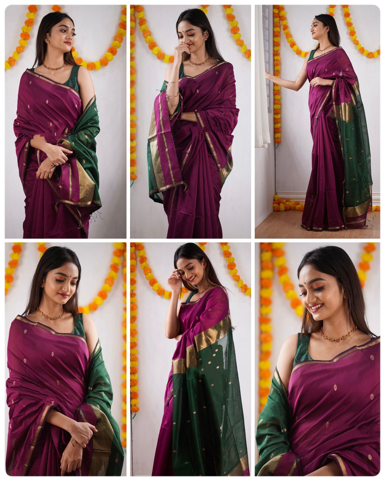 Latest slub Soft Cotton Rich pallu with jacquard saree with blouse