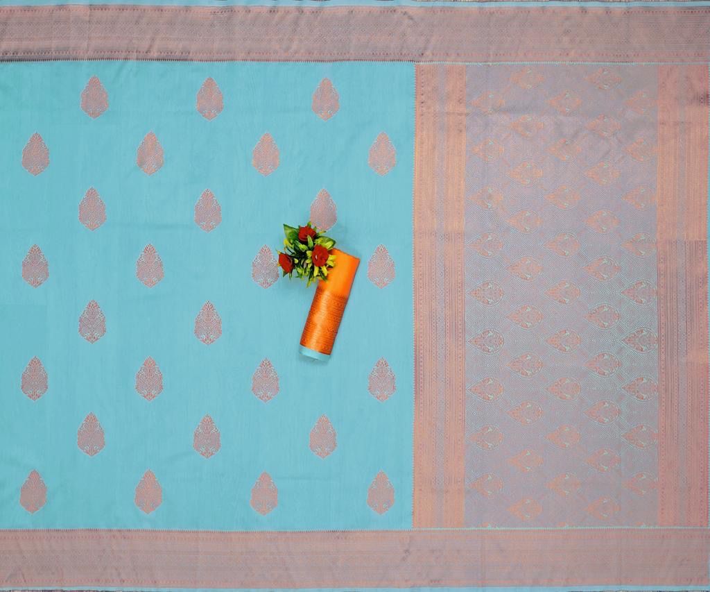 Women's Kanjivaram Soft Silk Saree For Wedding With Un-Stitched Blouse Piece Paithani