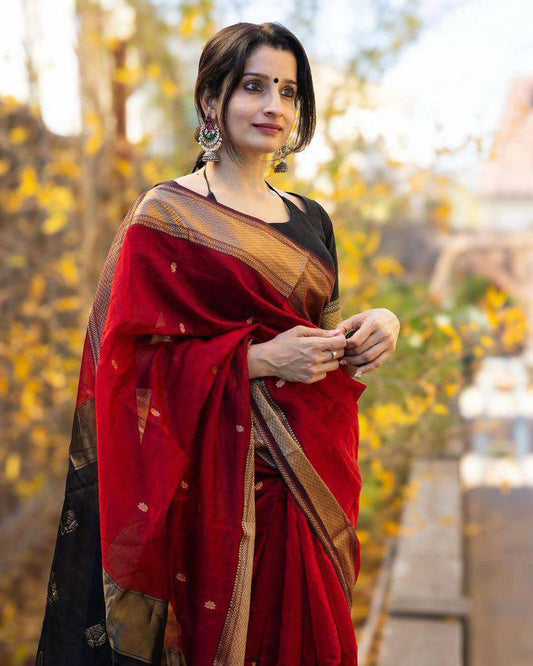 Reach Pallu Jacquard Saree For Women