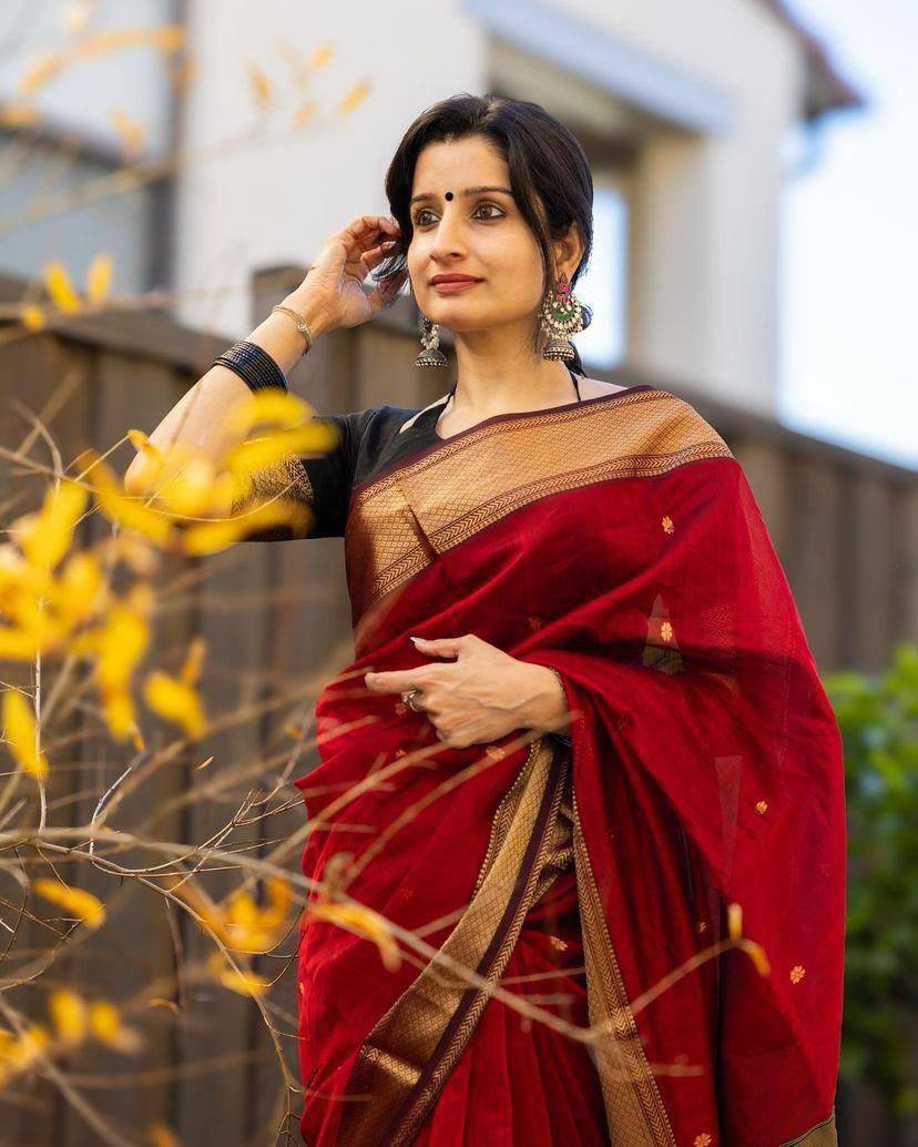 Reach Pallu Jacquard Saree For Women