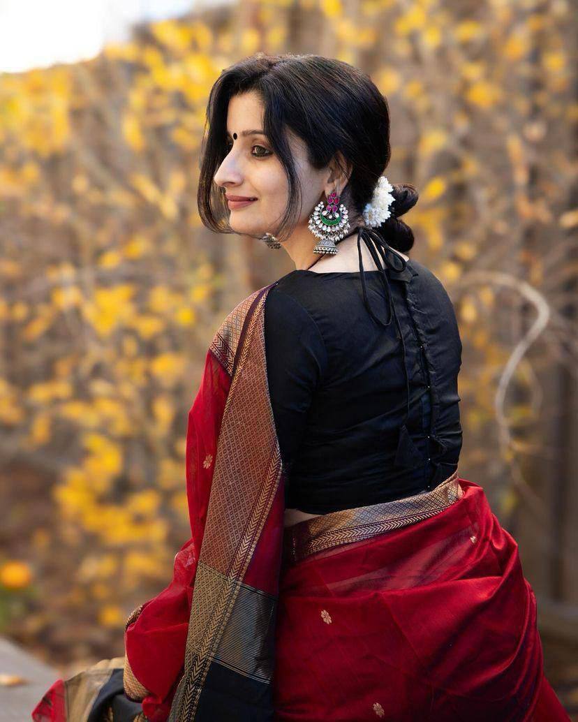 Reach Pallu Jacquard Saree For Women