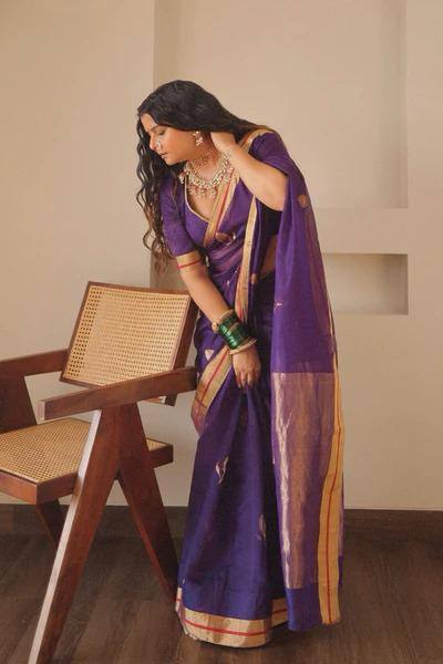 Reach Pallu Jacquard Saree For Women