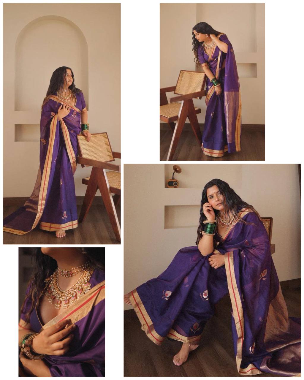 Reach Pallu Jacquard Saree For Women
