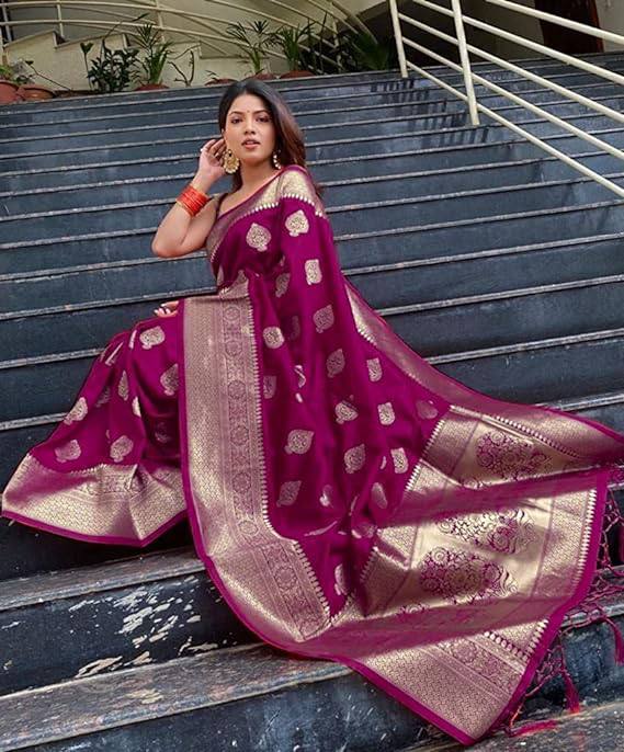 Reach Pallu Jacquard Saree For Women