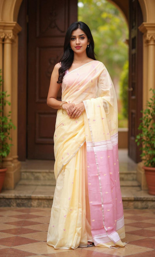 Latest cotton lilan Saree For Womem