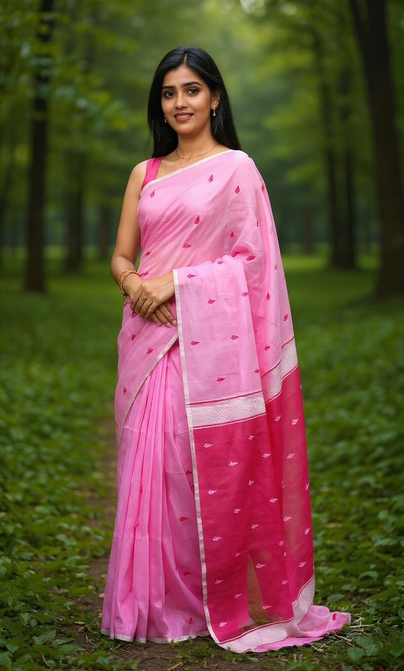 Latest cotton lilan Saree For Womem