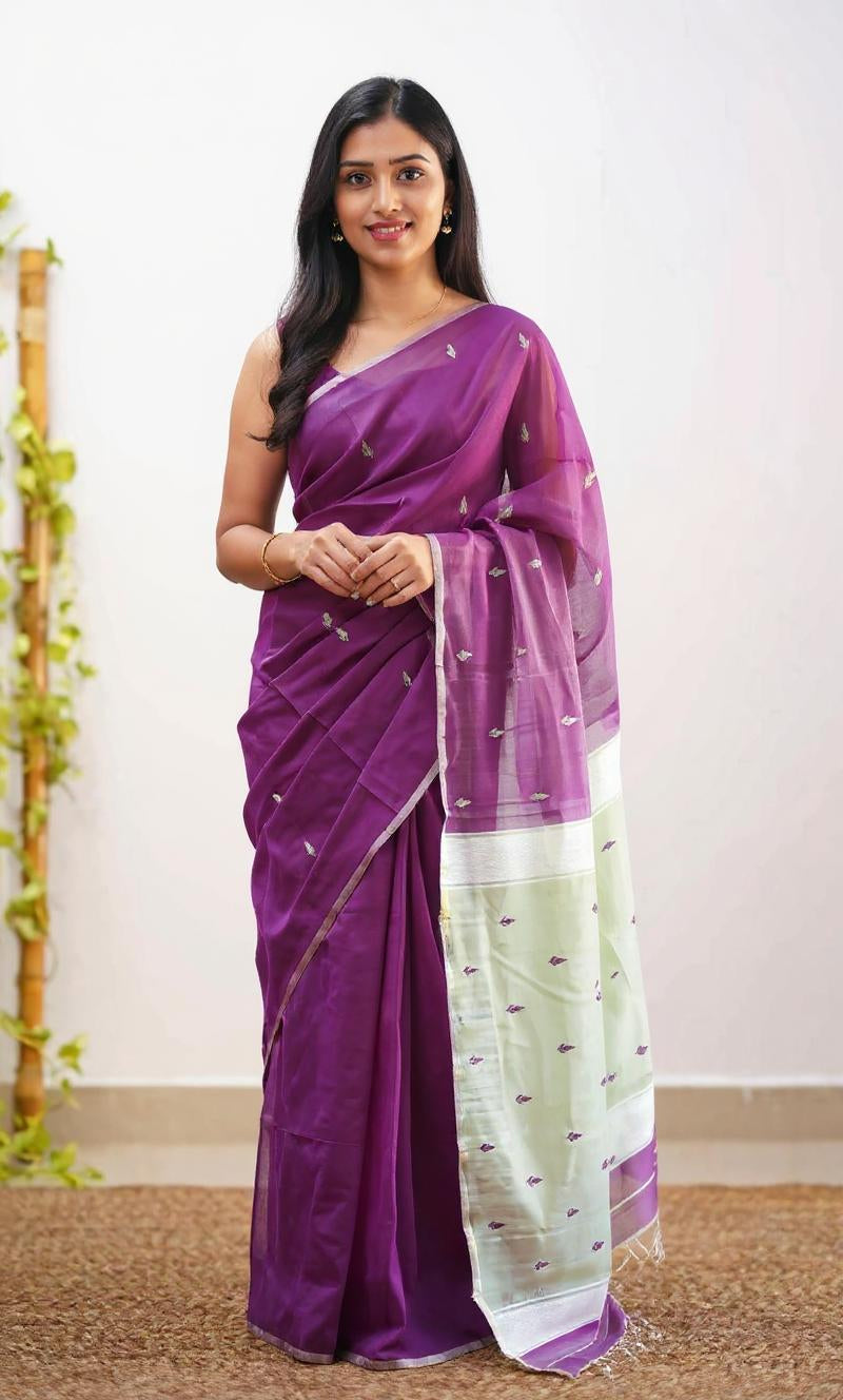 Latest cotton lilan Saree For Womem