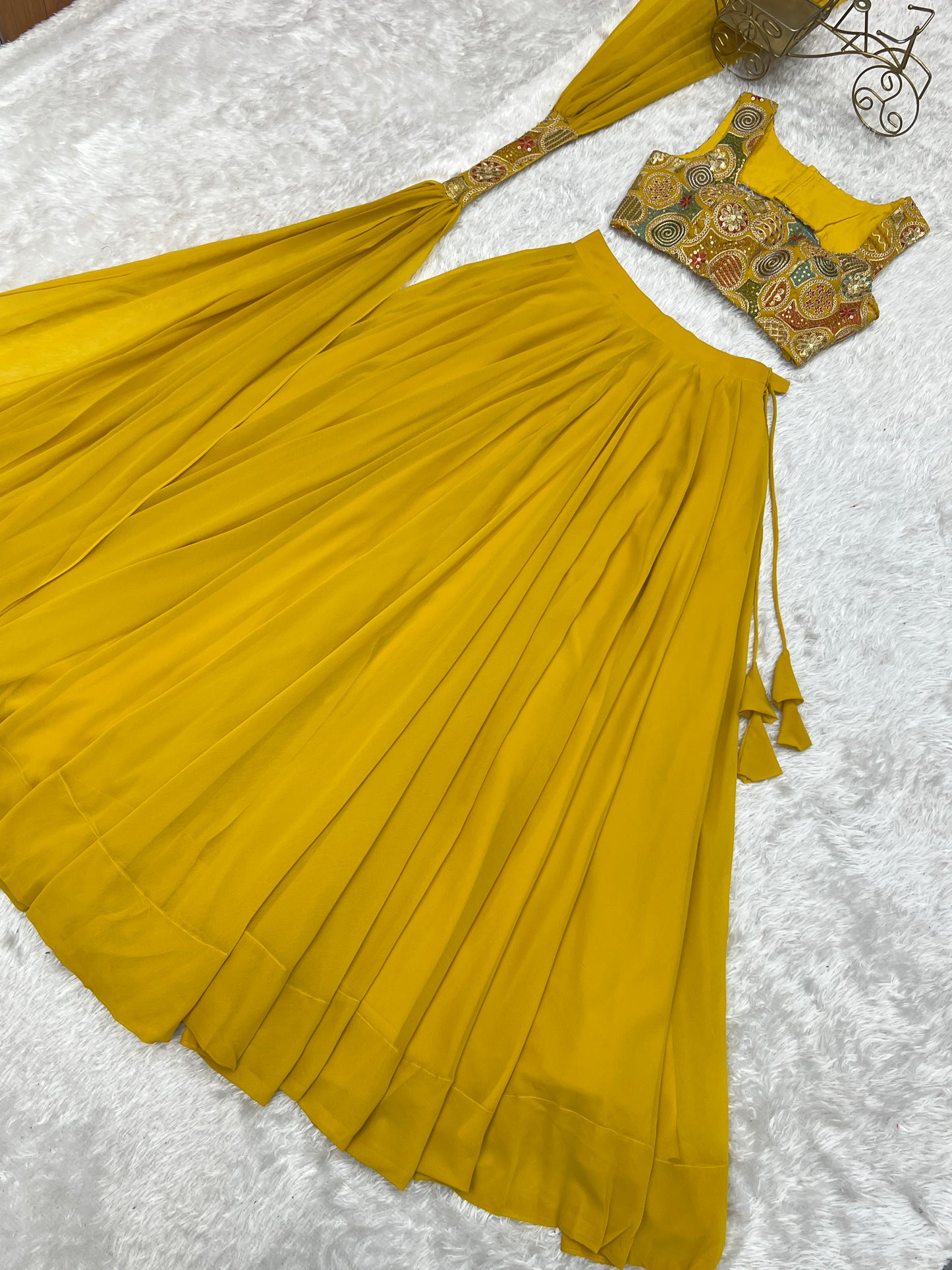 Ready To Wear Georgette Lehenga Choli with 8 Meter Flair