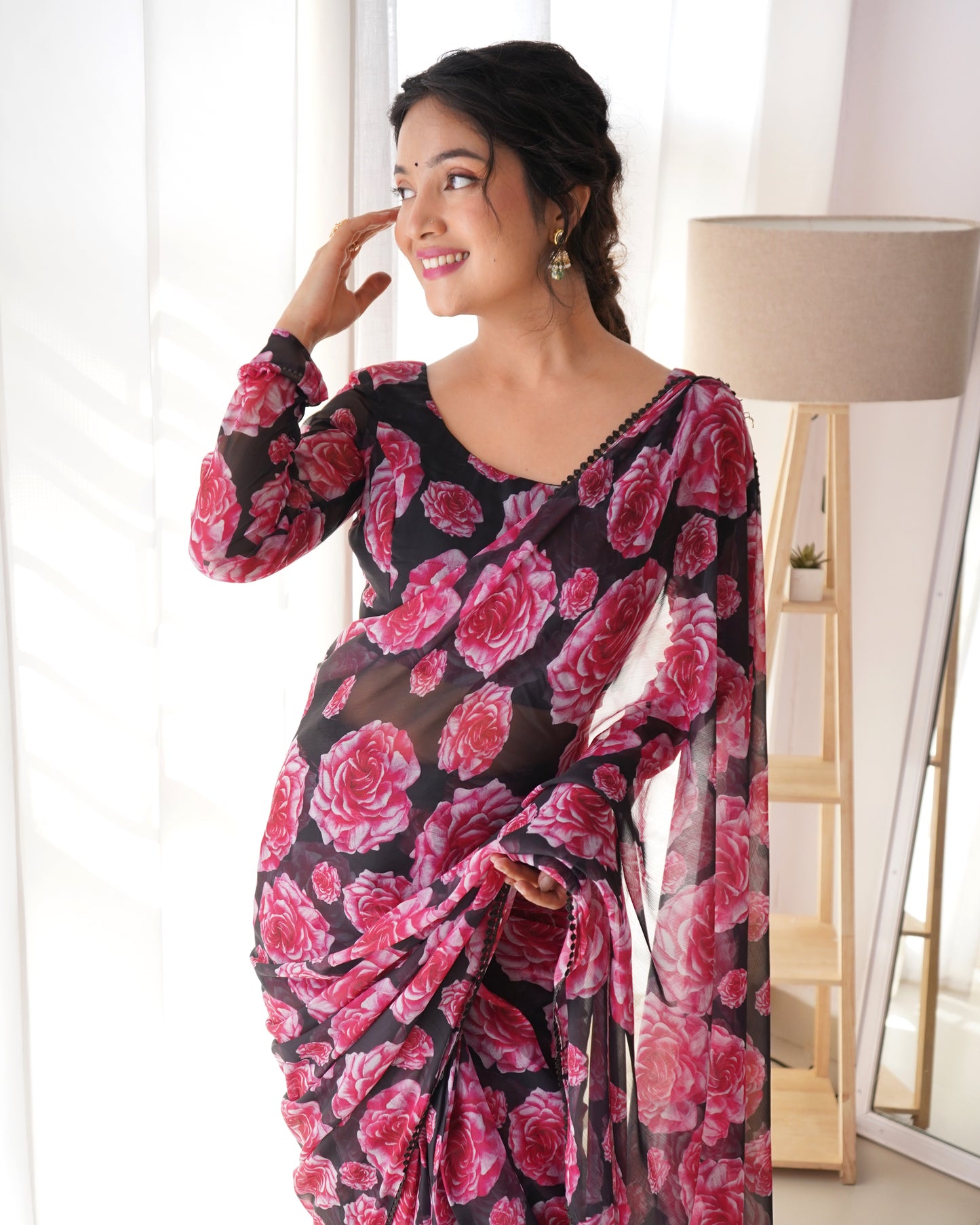Ready To Wear Saree with Stitched Blouse