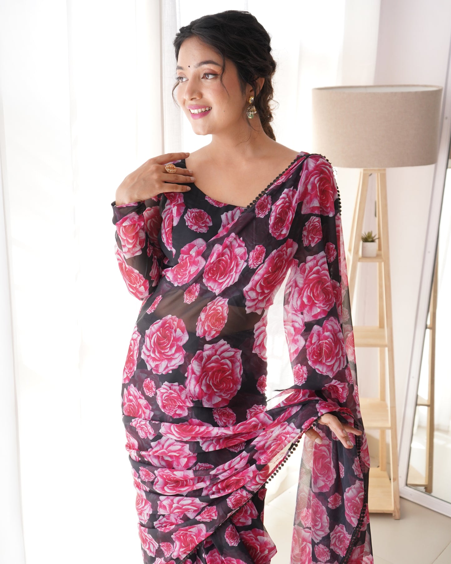 Ready To Wear Saree with Stitched Blouse