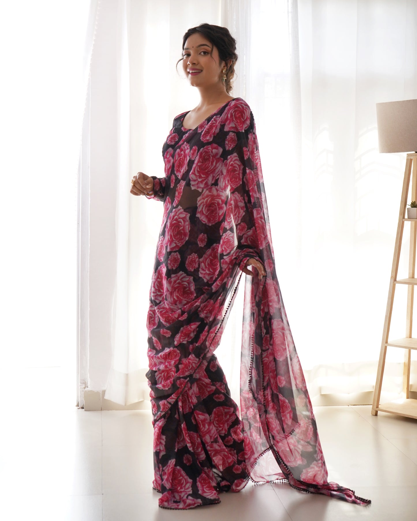 Ready To Wear Saree with Stitched Blouse