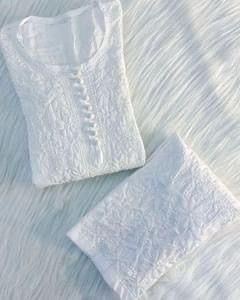 Beautiful Designer ChikanKari Kurta Pent Set