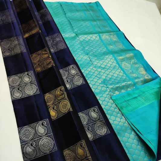 10 Color Pallu & Jacquard Work On All Over The Saree