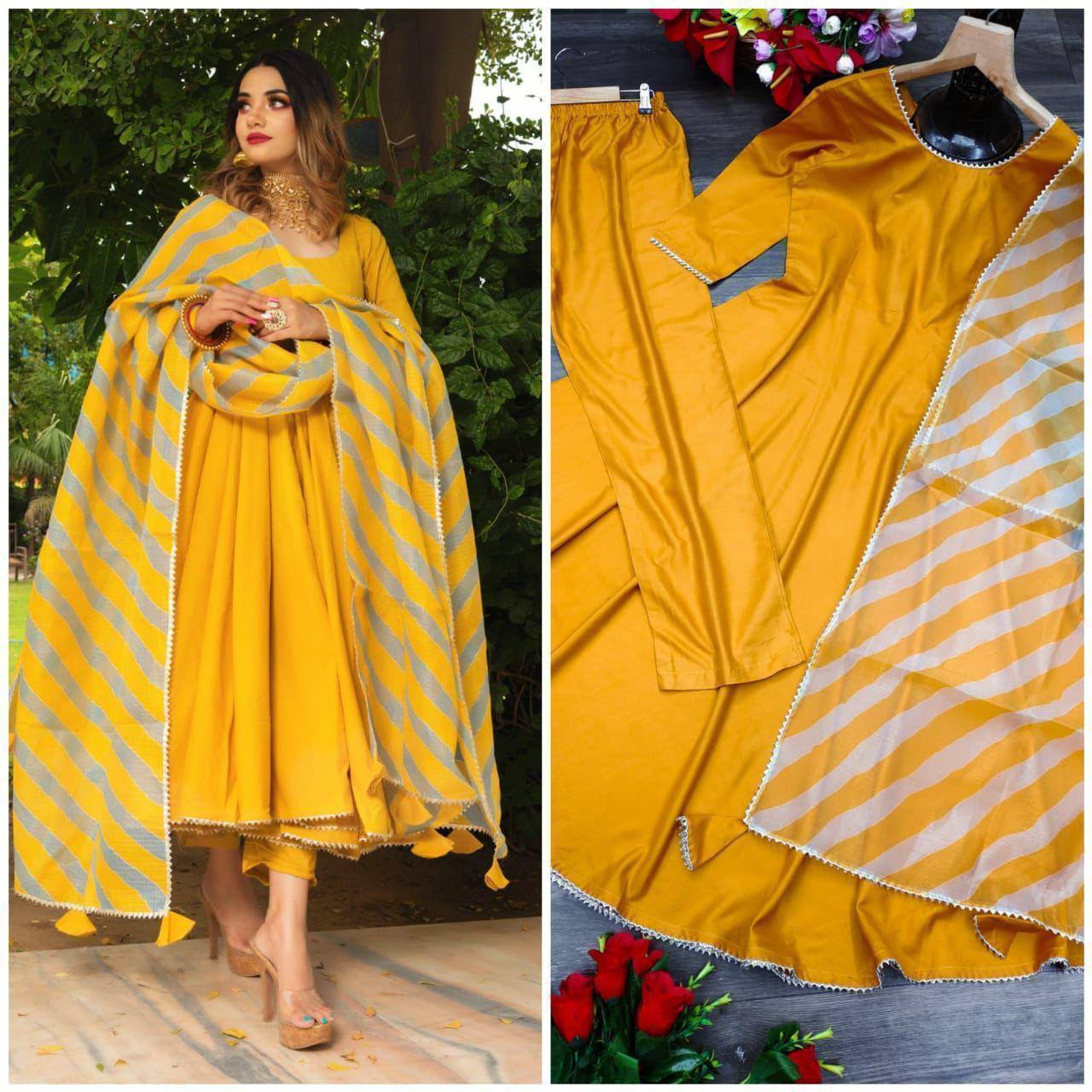 Beautiful Readymade Rayon Kurta With Pent & Dupatta