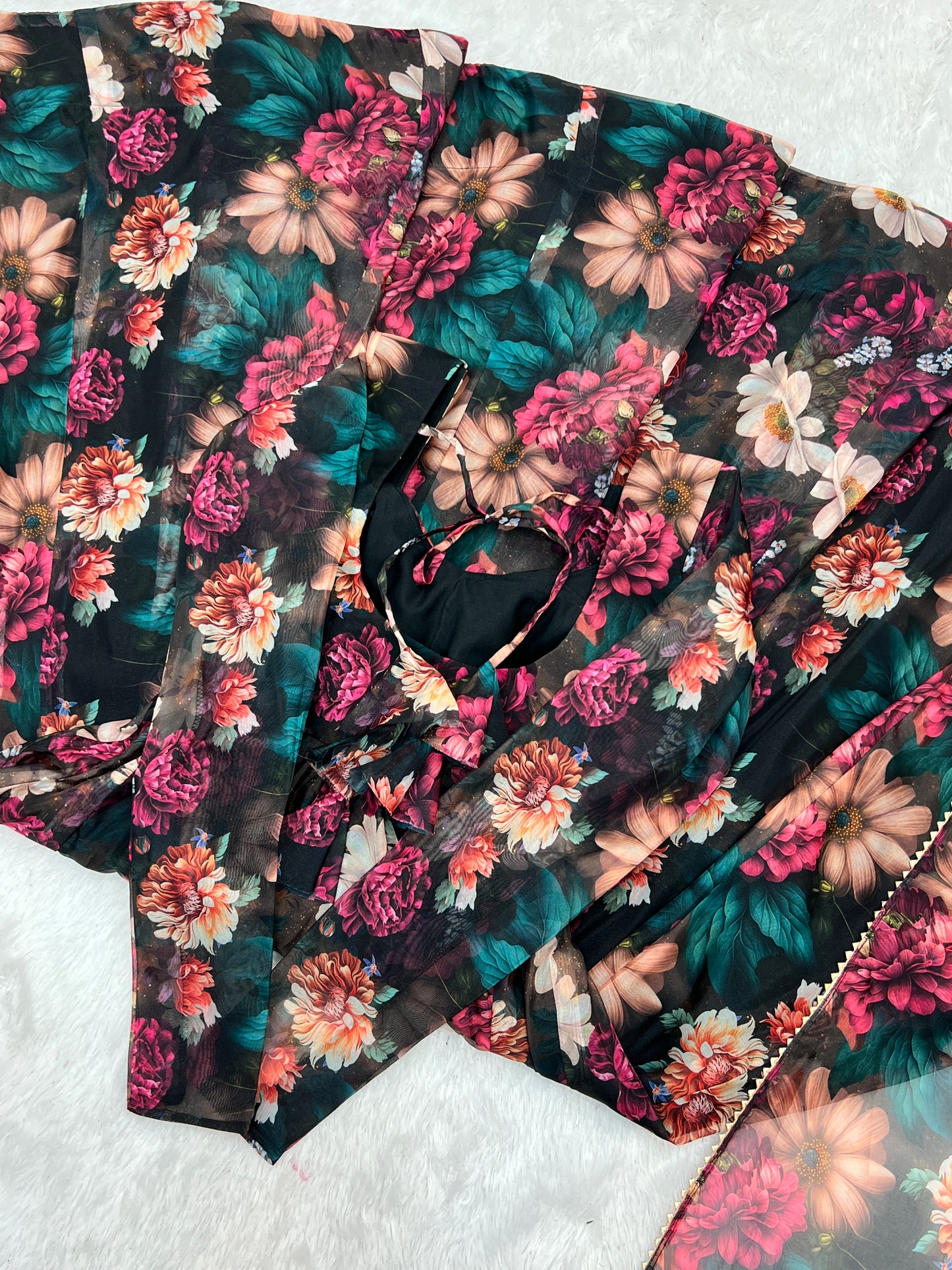 Beautiful Pure Soft Organza Silk Fabric Fully Flair Kali Pattern And Canvas With Dupatta Set ,pent Ready To Wear