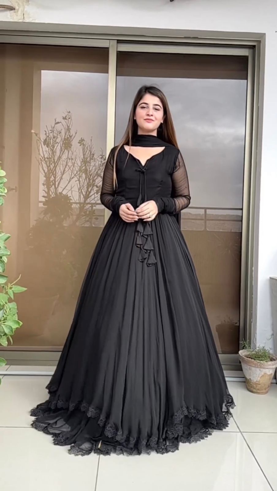 Latest Indian Party Wear Georgette Gown