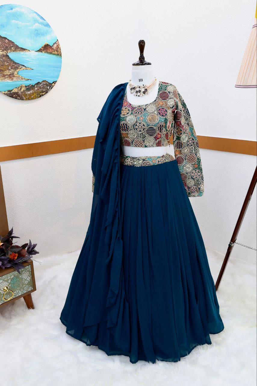 Wedding Wear Ready Made Georgette sequence work lehenga choli