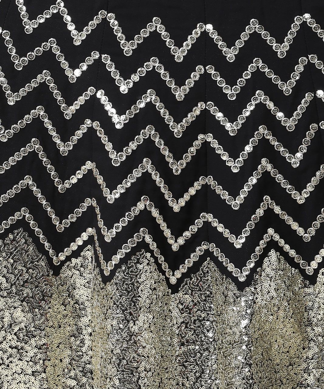 Novelty Black Color Georgette Zari Sequence Work Lehenga Choli Design