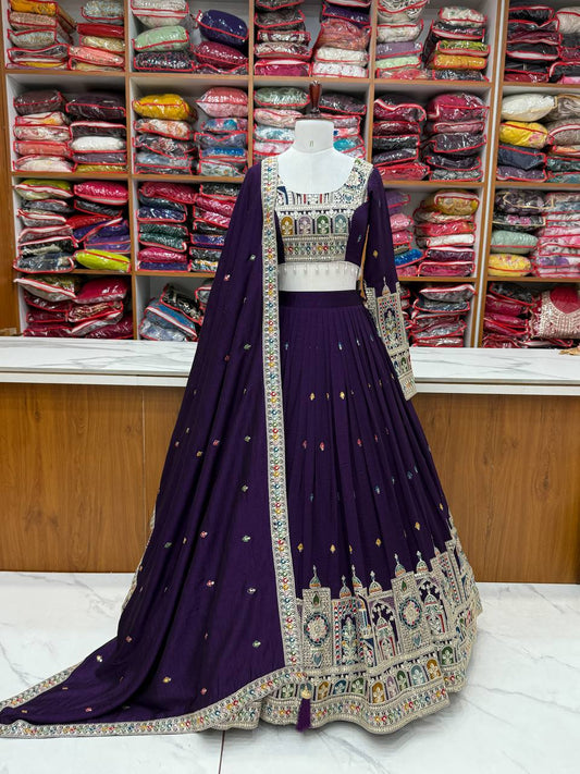Full Stitched Vichitra Silk Lehenga Choli