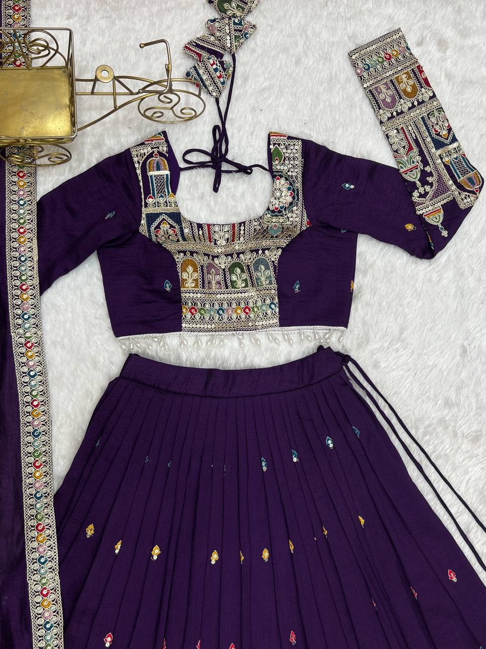 Full Stitched Vichitra Silk Lehenga Choli