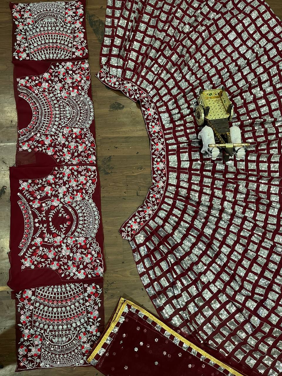 Stunning Georgette Sequence Embroidered Work Lehenga Choli