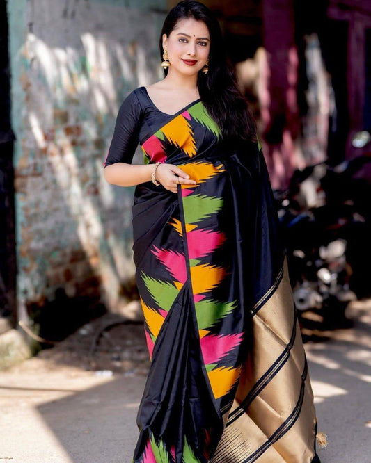 Lichi Silk Jacquard Work Saree