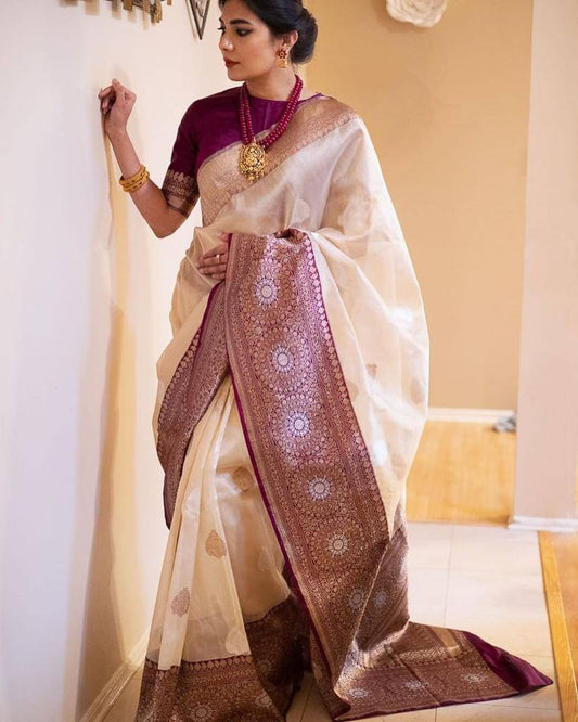 Soft Lichi Silk Saree Jacquard
