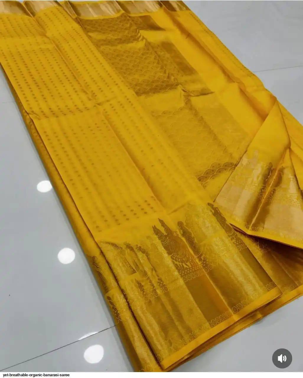 Soft Lichi Silk Saree Jacquard Work