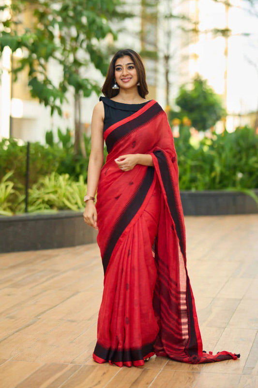 Soft Lilan Slab Jacquard Saree