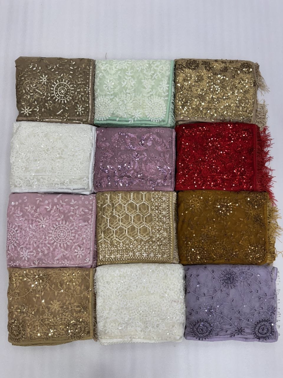 Heavy Mono Net Embroidery Saree