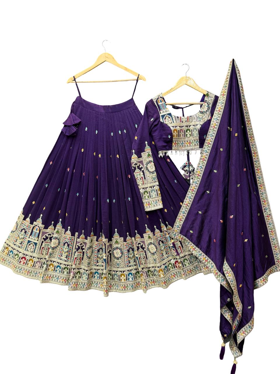 Full Stitched Vichitra Silk Lehenga Choli