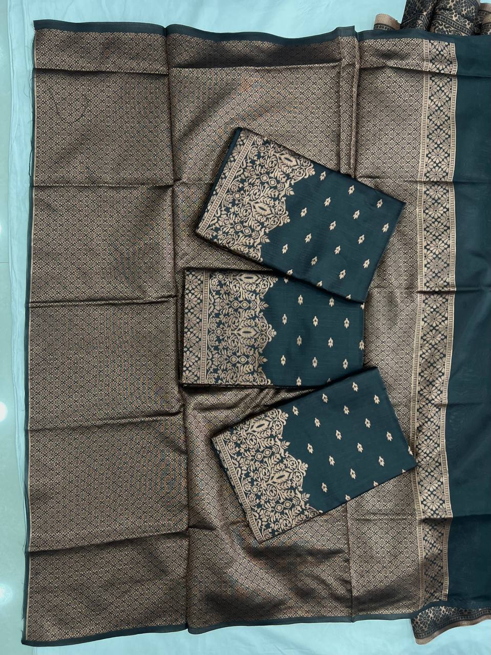 Lichi Silk Black Color Jacquard Saree