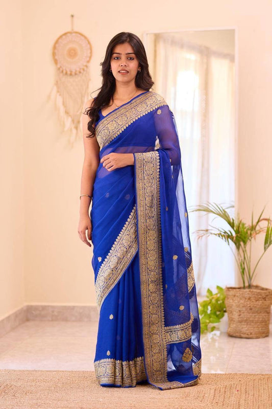Lilan Slab Saree with Jacquard Weaving