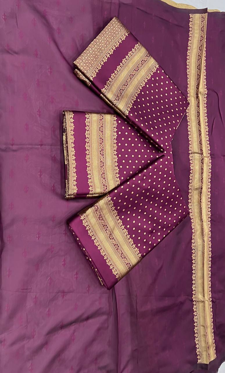 Lichi Silk Saree with Jacquard Weaving