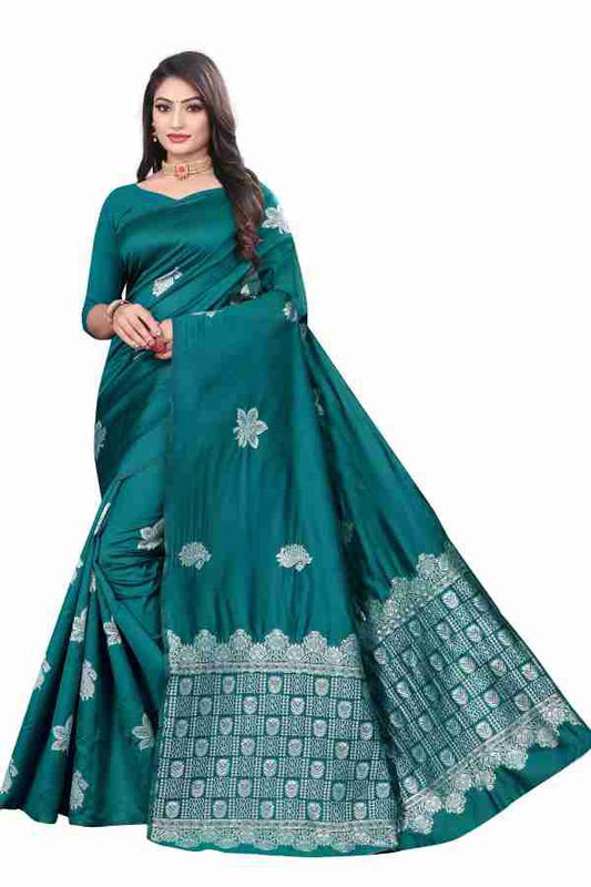 Soft Lichi Silk Saree with Rich Jacquard Weaving