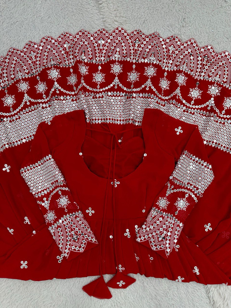 Beautiful Designer Anarkali Salwar Suit With Thread And Sequence work