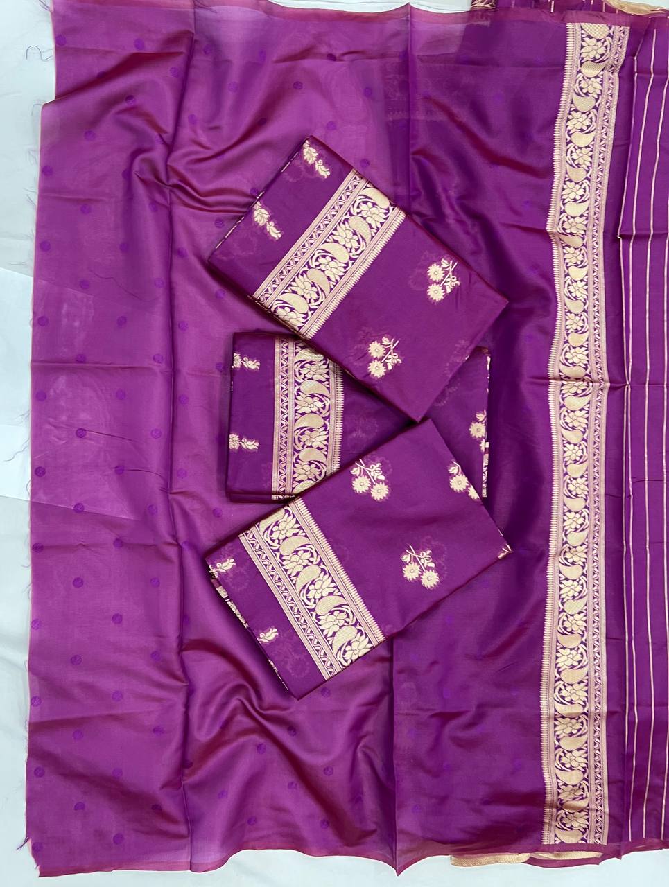 Wine Color Lichi Silk Jacquard Saree